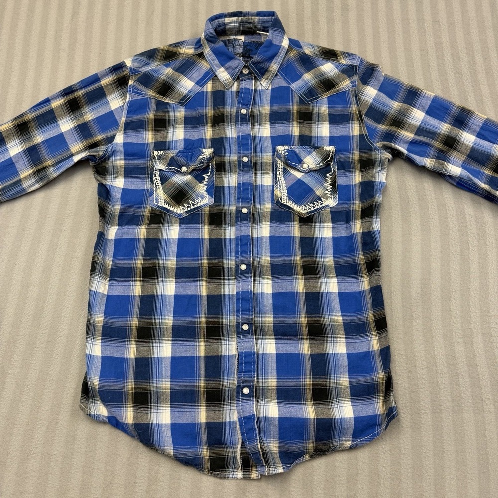 ELY 1878 Men's Size Medium Western Snap Button Down Shirt Cowboy Rodeo